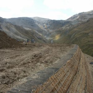 terra rinforzata con geogriglie